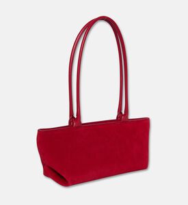 Demellier The New York Elongated Suede Shoulder Bag, Red, Packshot View