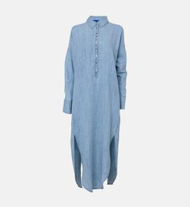 Denim Flared Shirt Dress