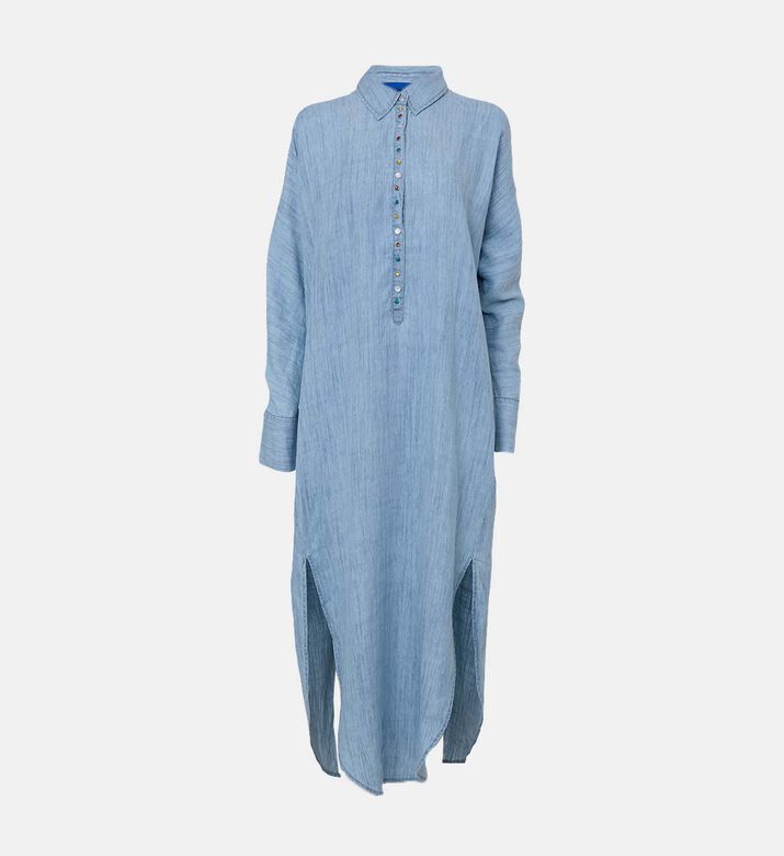 Denim Flared Shirt Dress