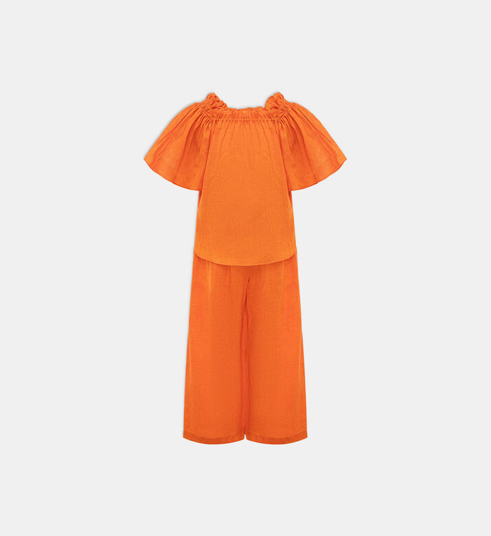 Alia Linen Blouse Trousers Set