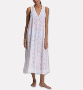 Polo by Ralph Lauren Eyelet Maxi Cover-up Dress, Model View