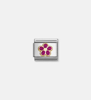 Composable Classic Fuchsia Glitter Flower
