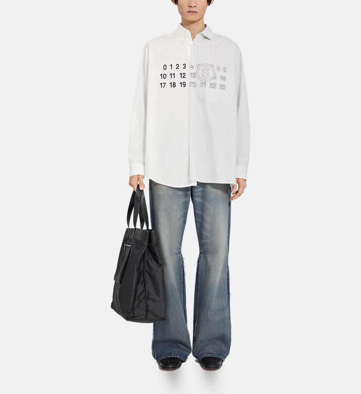 Numeric-print Long-sleeve Shirt