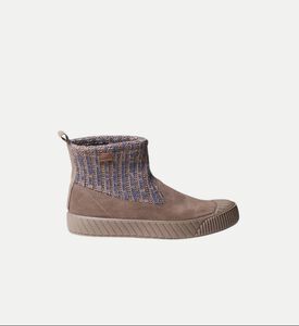 Goda-ab Suede Leather Flat Ankle Bootie