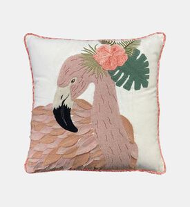 Home Deco and More Flamingo Applique Cotton Cushion, Packshot View