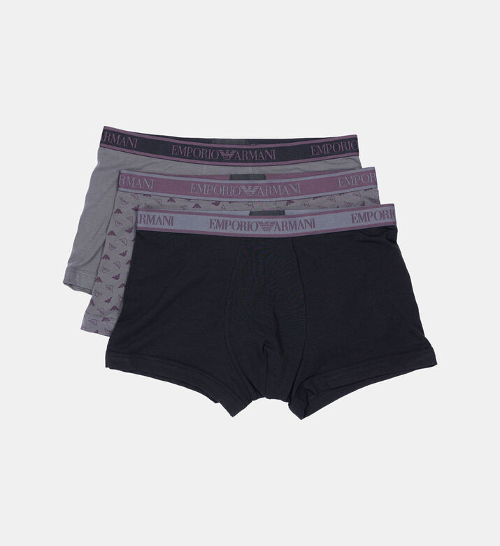Logo-waistband 3-piece Boxers Set