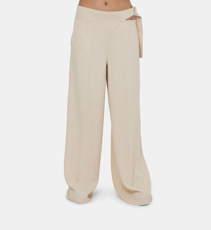 Wide-legged Cut-out Detail Pants