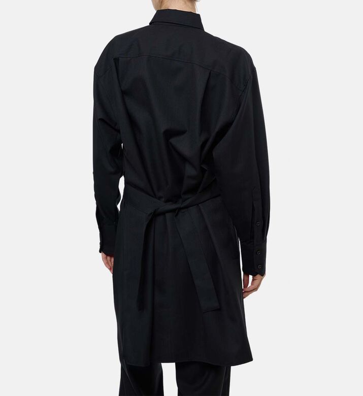 Plan C Button Closure Long-sleeve Shirt, Model View