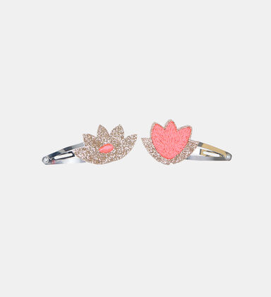 Glitter Flower Hair Clips