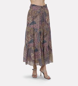 Ba and Sh Floral Patchwork Maxi Skirt, Model View