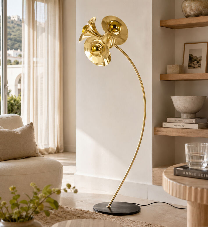Versmissen Jazz Brass Marble 5-bulb Lamp, Packshot View