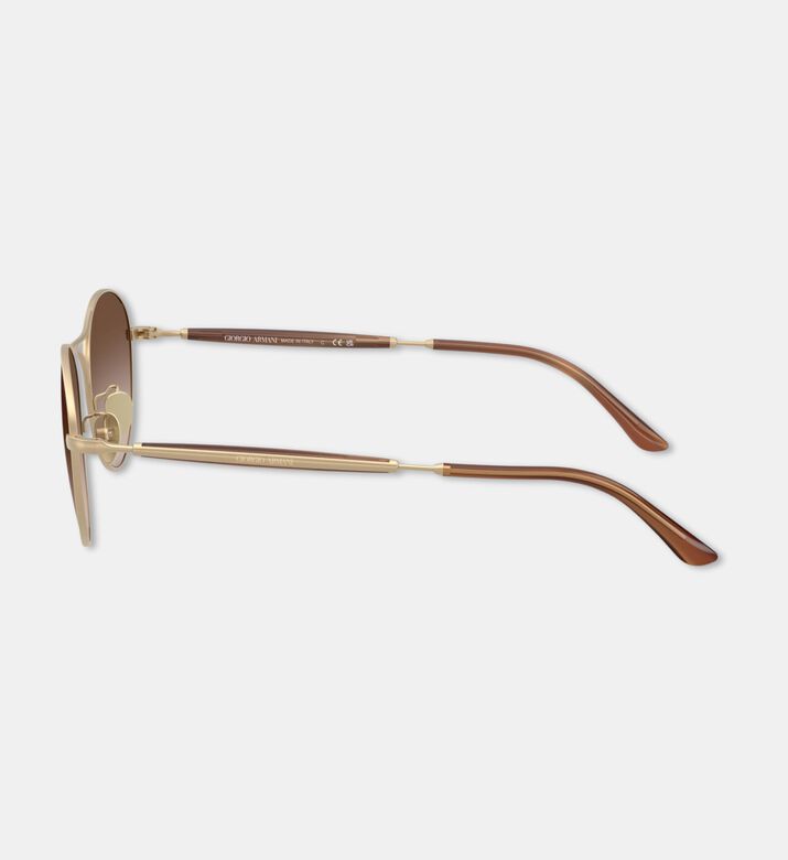 Giorgio Armani Square-shaped Matte Metal Frame Sunglasses, Packshot View