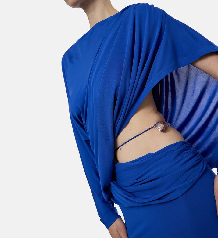 Encased Cut-out Waist Maxi Dress