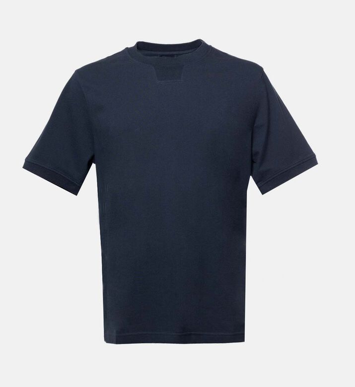 Pal Zileri Ribbed Cuffs Short-sleeve T-shirt, Blue, 54, Packshot View