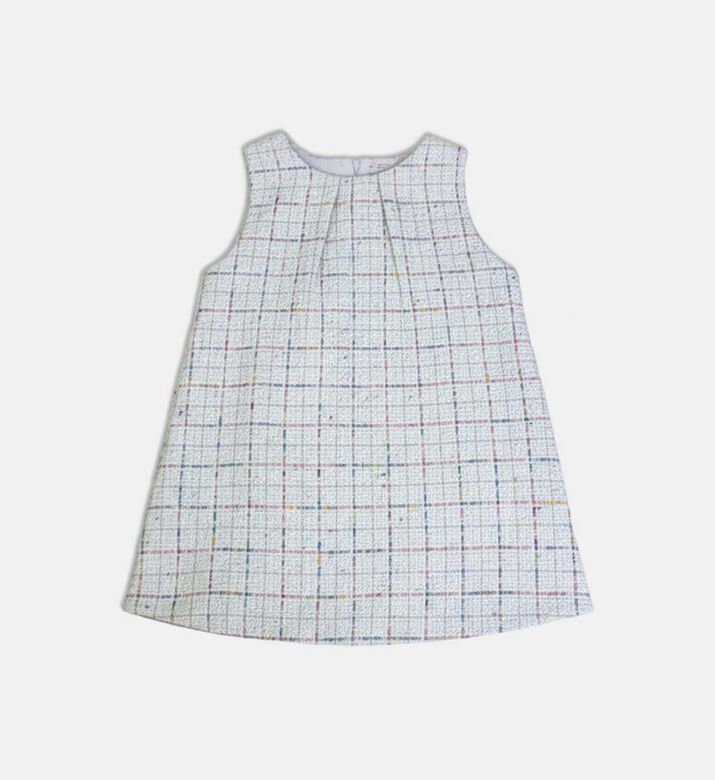 Jules and Juliette Paris Tweed Sleeveless Round Neck Dress, Packshot View