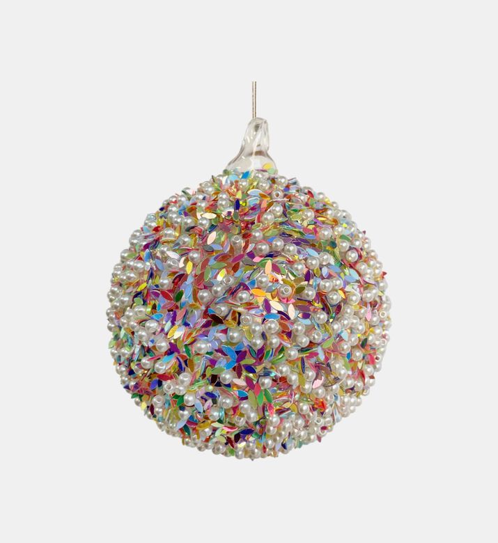 Multicolored Pearl Glass Bauble
