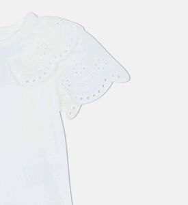 Eyelet Lace-trim Blouse