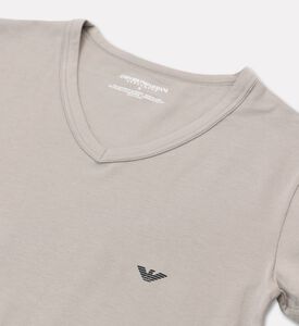 Emporio Armani Slim-fit V-neck T-shirt, Black, L, Packshot View