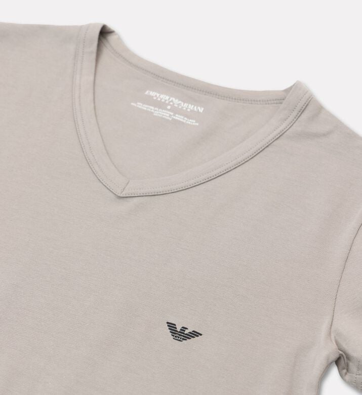 Emporio Armani Slim-fit V-neck T-shirt, Black, L, Packshot View