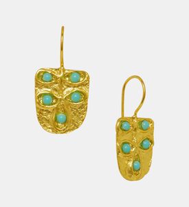 Ottoman Hands Leaf Design Drop Earrings, Packshot View