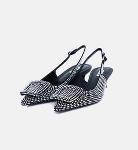 Suede Leather Rhinestone-embellishment Low Heel Sandals Suede Leather Rhinestone-embellishment Low Heel Sandals