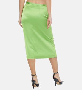 تنورة جيني من الساتان بفتحة جانبية