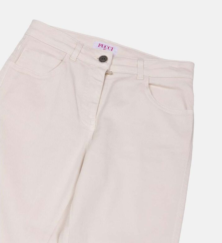 Cotton 5-pockets Flared Pants