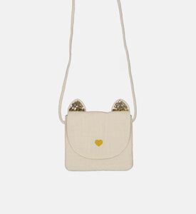 حقيبة يد بأذني قطة مزينة بترتر