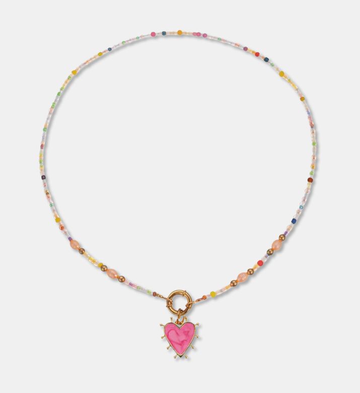 My Little Thieves Necklace Pink Heart, Packshot View