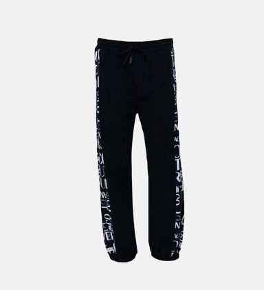Cotton Jersey Logo Couture Sweatpants