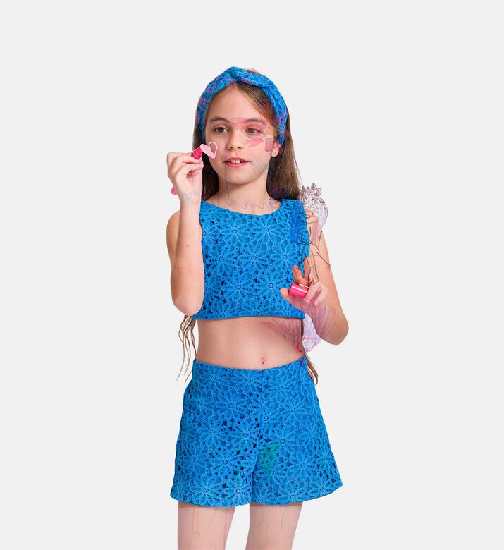 Daisies Lace Top Shorts Set