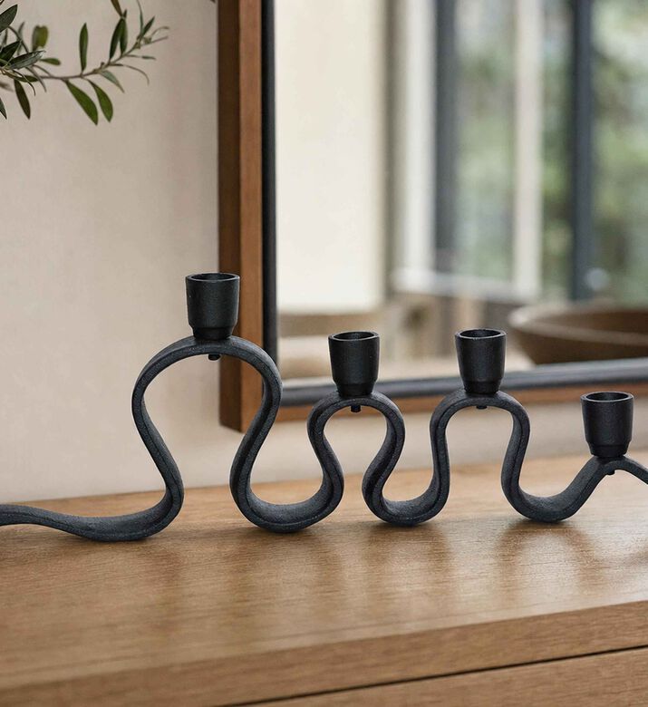 Home Deco and More Sculptural Multi-taper Candle Holder, Model View