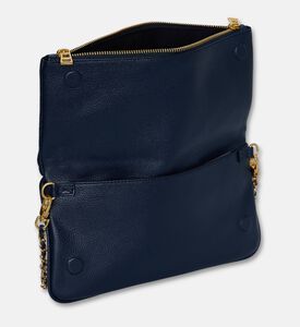 Zadig et Voltaire Rock Grained Leather Clutch, Blue, Packshot View