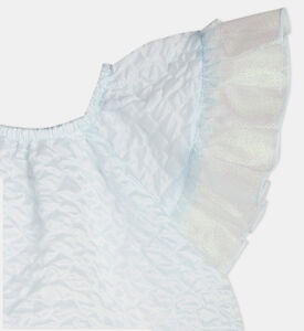 Butterfly Sleeve Embossed Dress