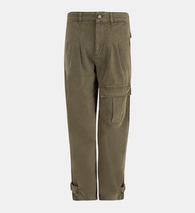 بنطال كستنائي عالي الخصر