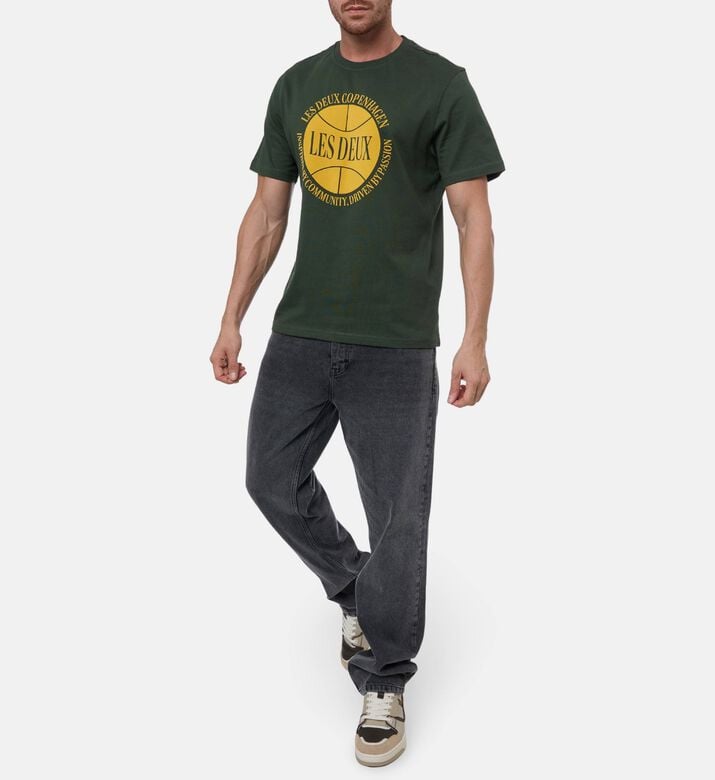 Les Deux Ts Basketball, Khaki, Xl, Model View