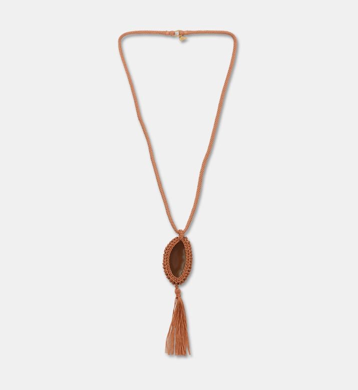 Forte-Forte Crochet Rope Necklace Agate Pendant, Packshot View