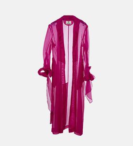 Savanna Silk Organza Summer Coat, Fuchsia, S-m, Packshot View
