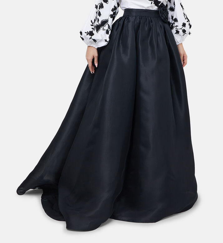 Silk Removable Flower Full Ball Skirt