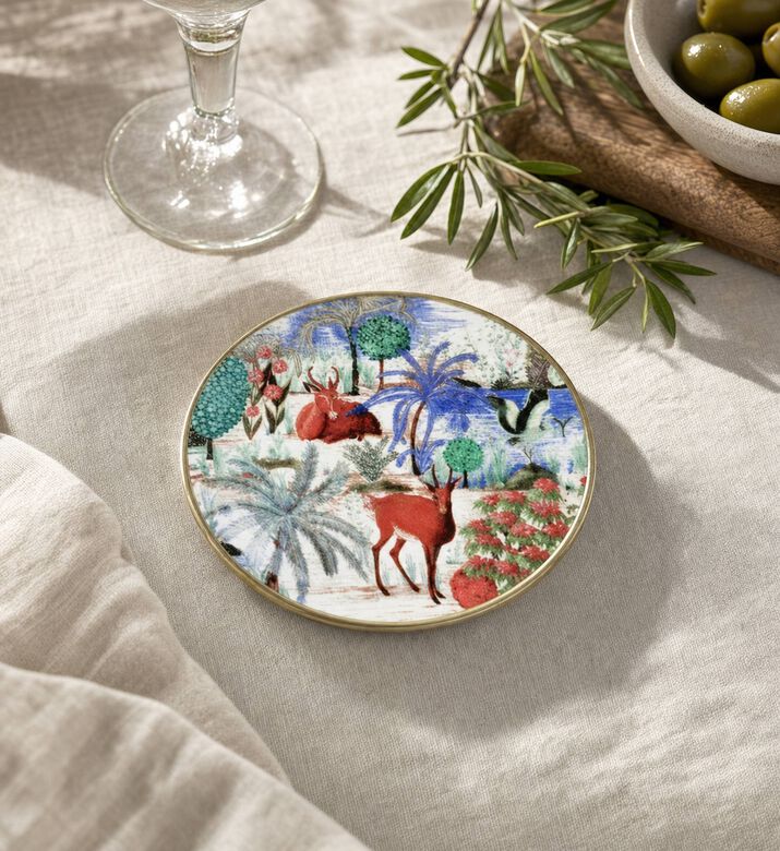 Gien Jardin Du Palais 4-piece Canap&eacute; Plate Set, Model View