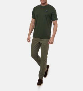 Hackett London Stripe-print Short-sleeve T-shirt, Khaki, S, Model View