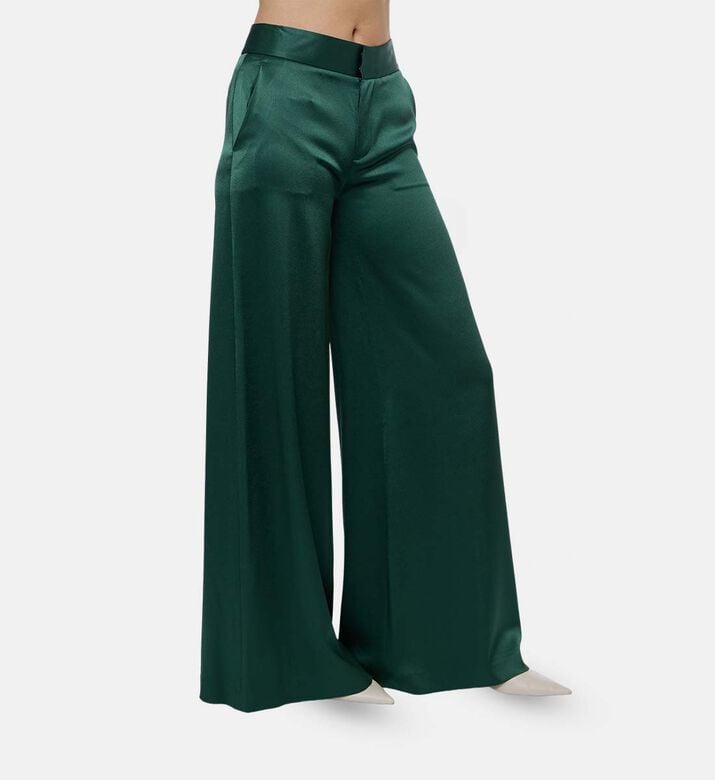 Alice and Olivia Button Closure Wide-leg Pants, Model View