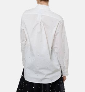 Edward Achour Paris Pearl-embellished Button-down Shirt, Model View