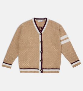 M S G M Rhinestone-embroidery V-neck Cardigan, Packshot View