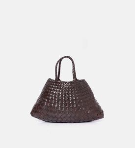 Dragon Diffusion Santa Croce Small Leather Bag, Dark-brown, Packshot View