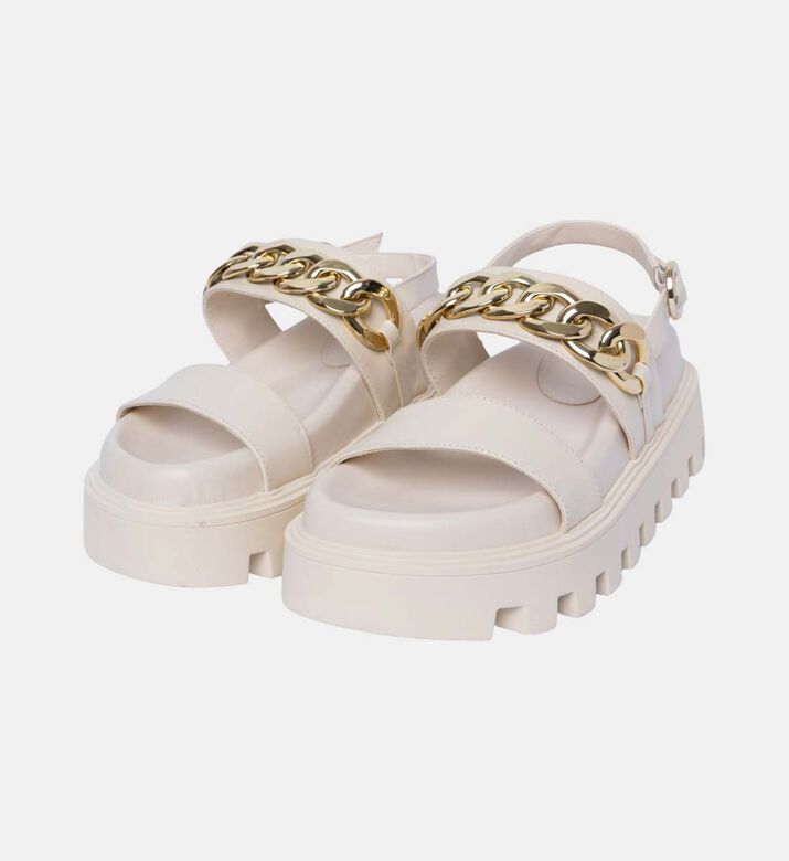 Tractored Chain Flatform Sandals