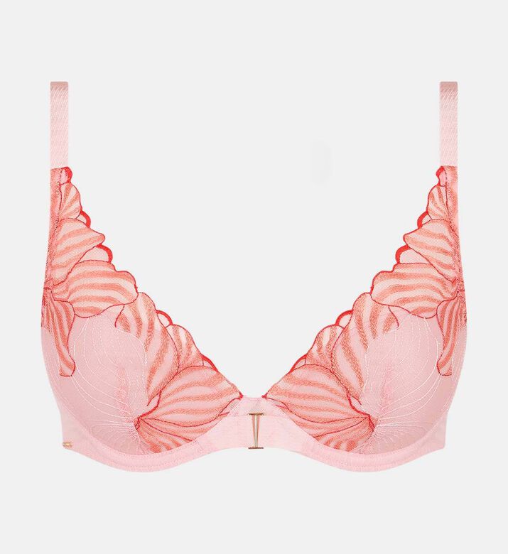 Chantelle Adjustable Straps Demi-cup Bra, Pink, 85, D, Packshot View