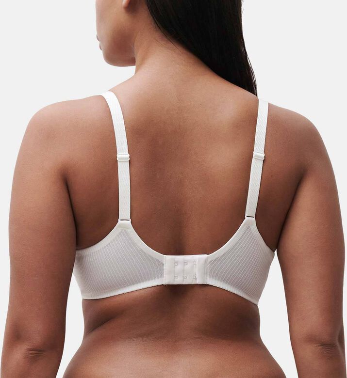 Chantelle Adjustable Straps Demi-cup Bra, Ivory, 85, E, Model View