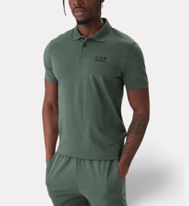 EA7 Logo Printed Polo Shirt, Model View