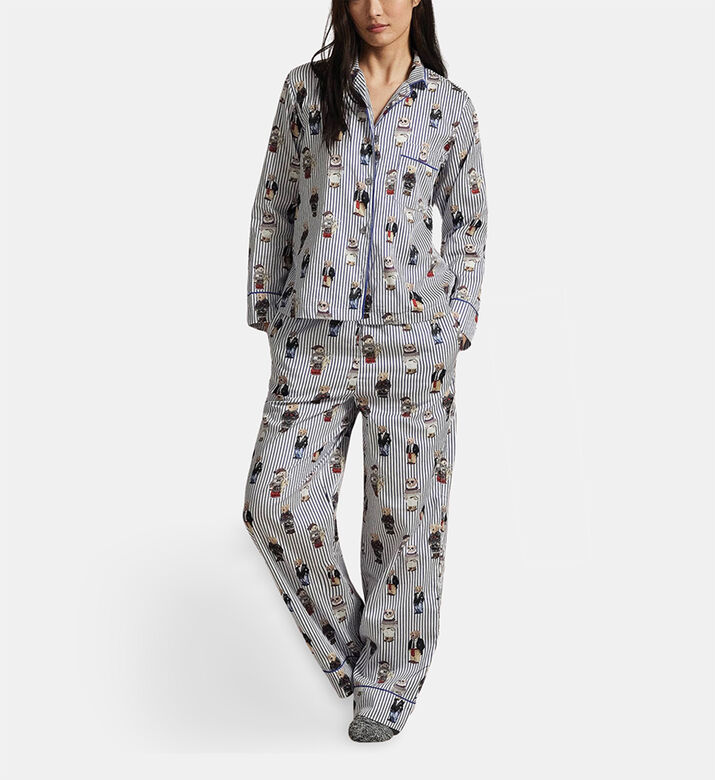 Polo by Ralph Lauren Bear-print Button Closure Pajama Set, Model View